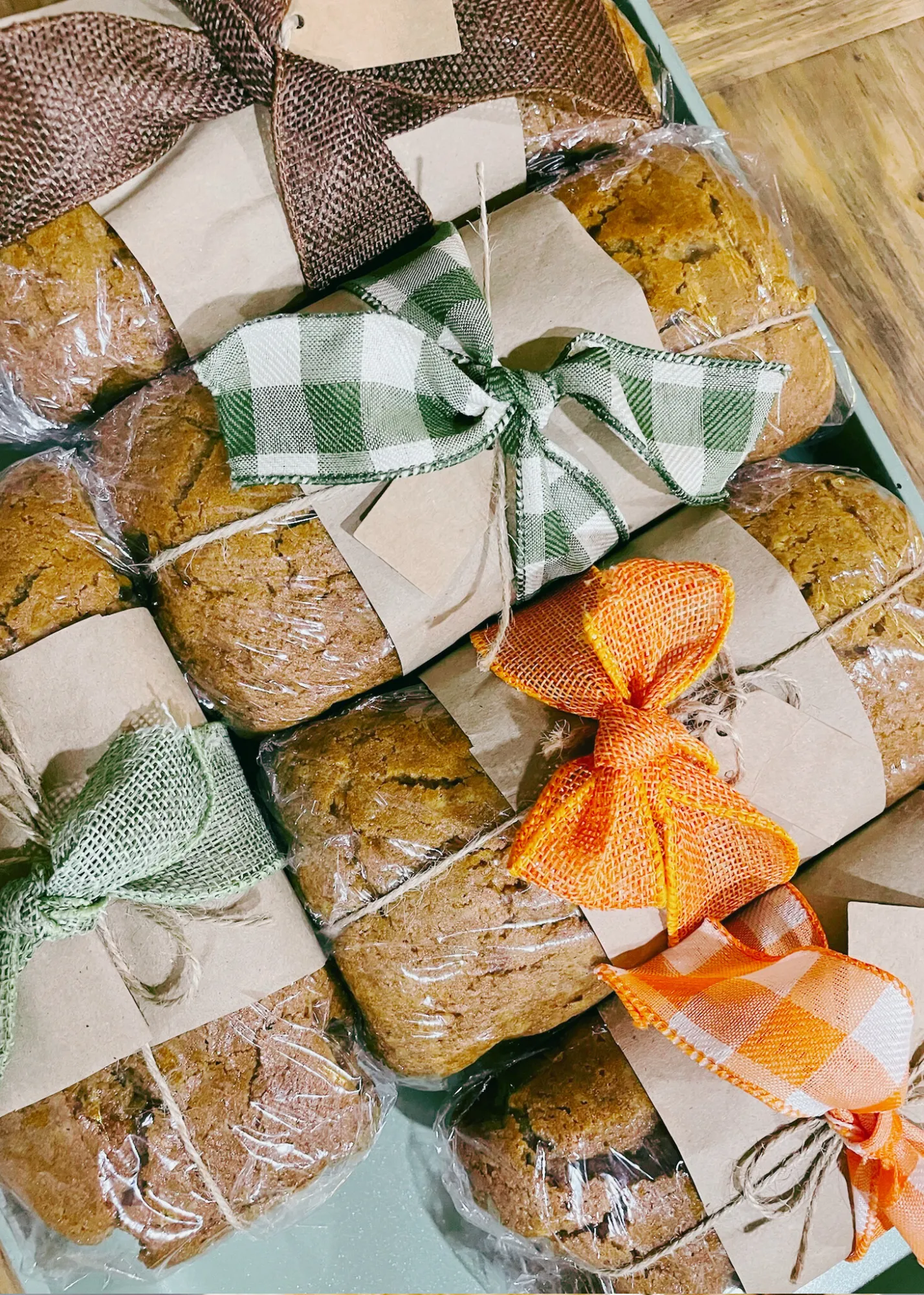 Pumpkin bread loaves
